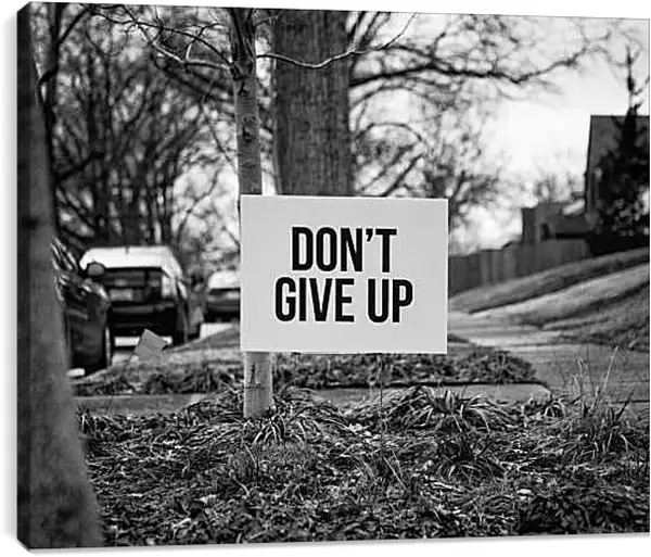 Постер на подрамнике - Не сдавайся