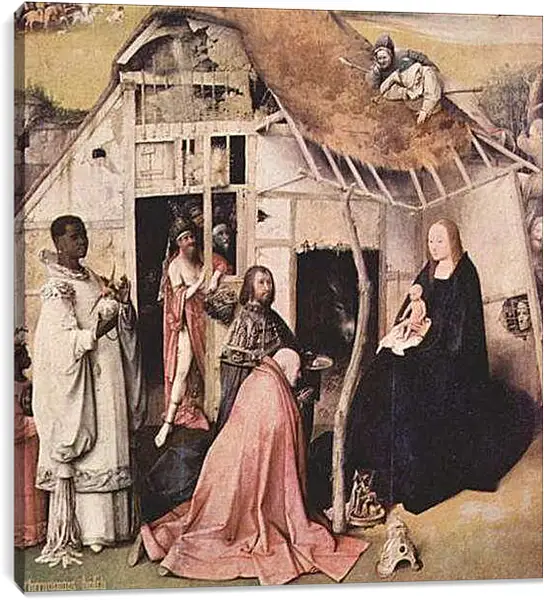 Постер на подрамнике - Epiphanie-Triptychon. Иероним Босх