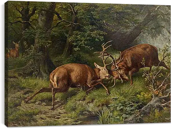 Постер на подрамнике - Олени