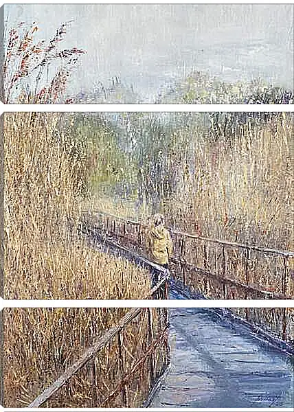 Модульная картина - Осенняя прогулка