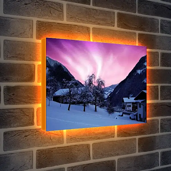 Лайтбокс световая панель - Зима