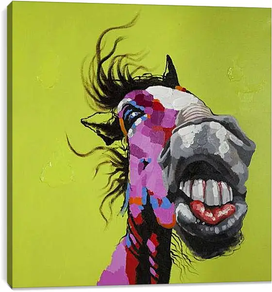 Постер на подрамнике - Лошадь. Поп-арт