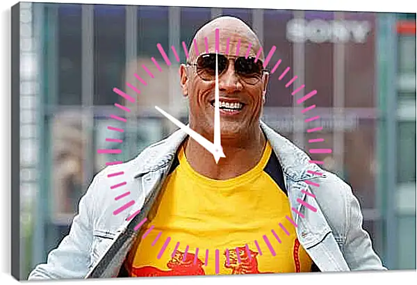 Часы картина - Dwayne Douglas Johnson. Дуэйн Джонсон (Скала)