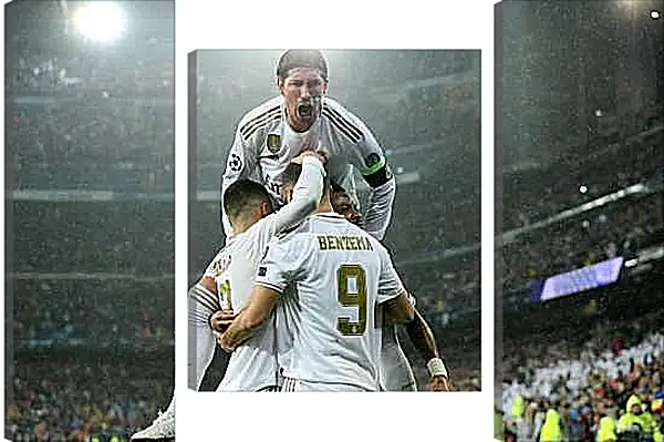 Модульная картина - Празднование гола. ФК Реал Мадрид. FC Real Madrid