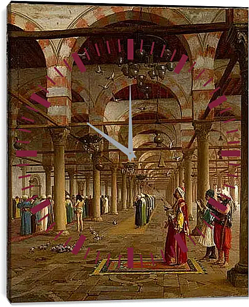 Часы картина - Prayer in the Mosque - Молитва в мечети. Жан-Леон Жером