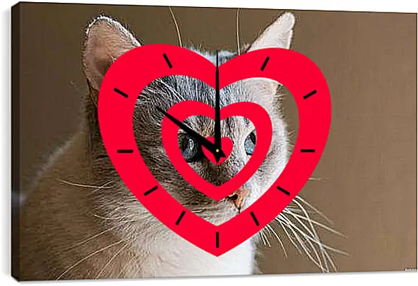 Часы картина - Кот