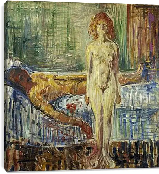 Постер на подрамнике - The Death of Marat II. Эдвард Мунк