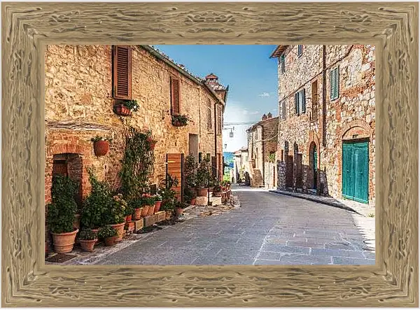 Картина в раме - Улица Тосканы Италия