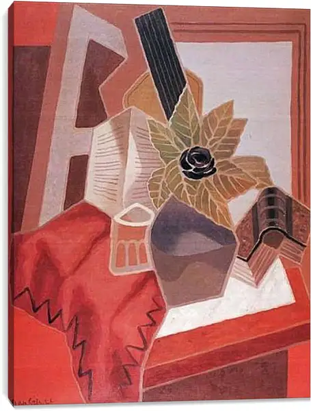 Постер на подрамнике - Flower on a Table. Хуан Грис