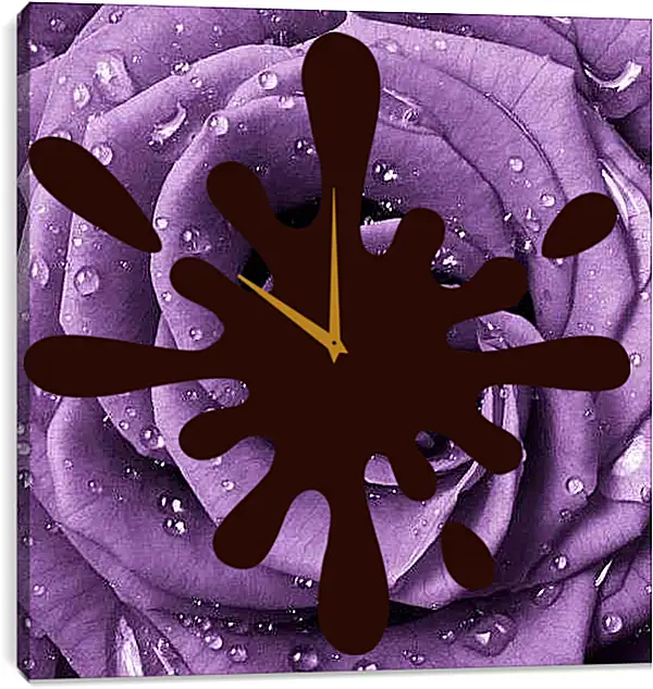 Часы картина - Капли росы