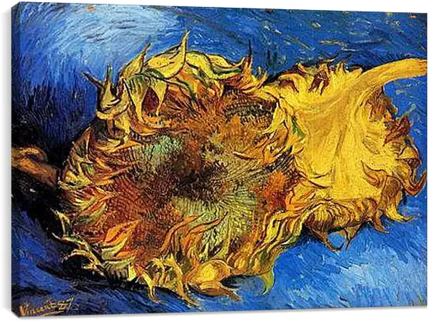 Постер на подрамнике - Two Cut Sunflowers 3. Винсент Ван Гог