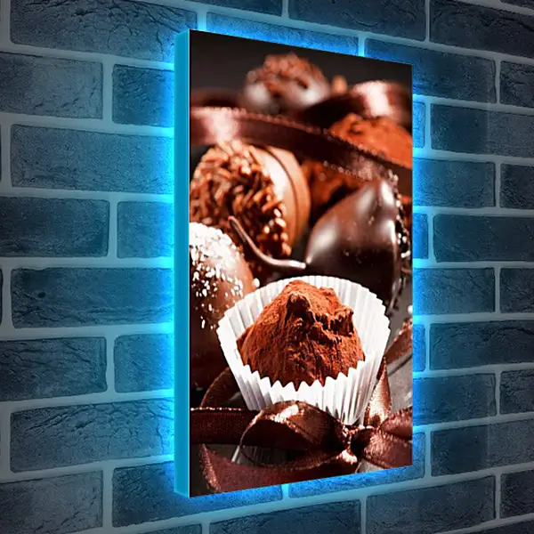 Лайтбокс световая панель - Трюфельные конфеты. Сладкое искушение.