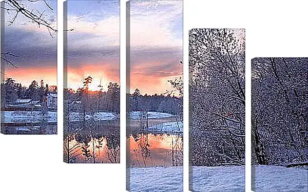 Модульная картина - Зима