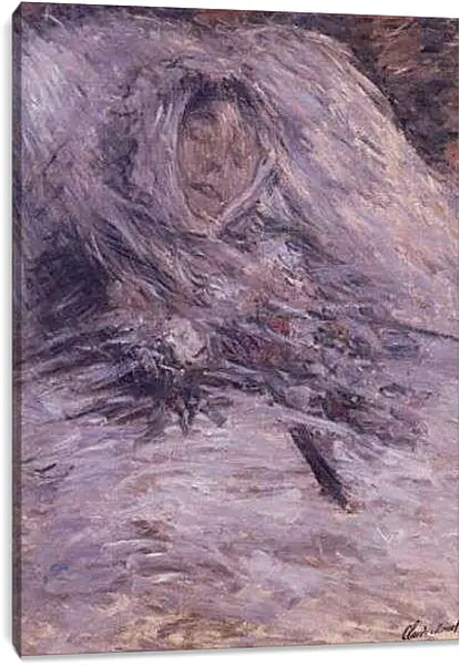 Постер на подрамнике - Camille Monet on Her Deathbed. Клод Моне