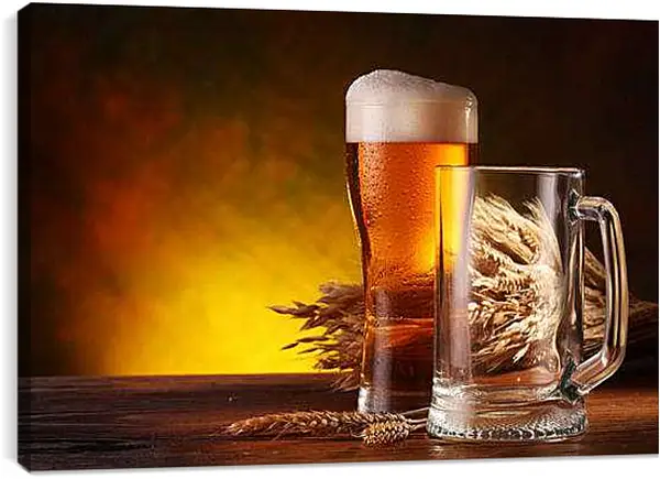 Постер на подрамнике - Налейте еще одну. Прохлада и Золото.