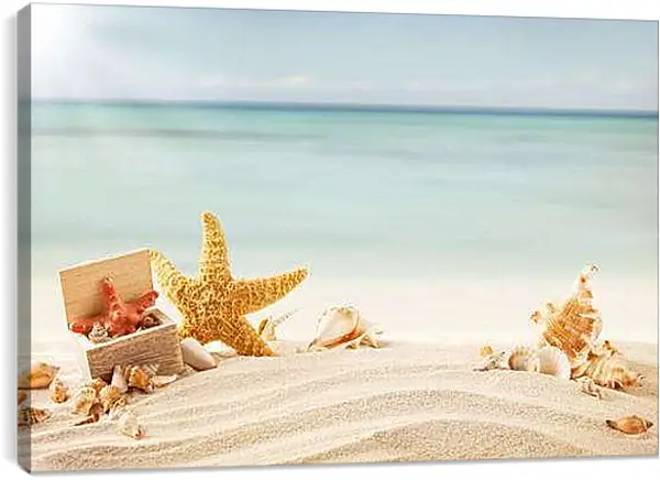 Постер на подрамнике - Море, пляж