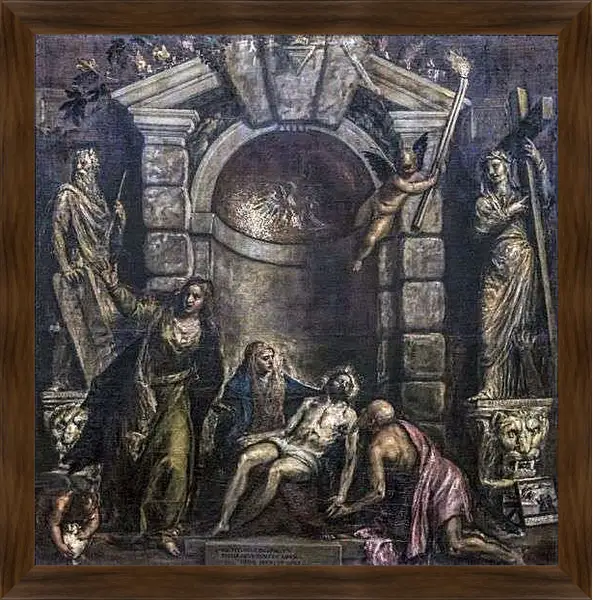 Картина в раме - Пьета. Тициан Вечеллио