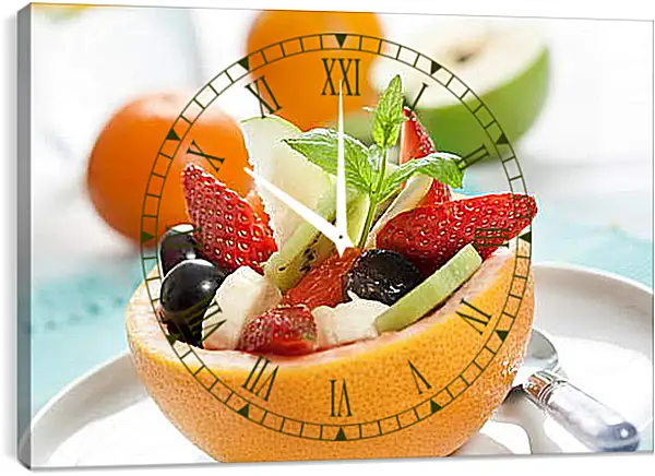 Часы картина - Фруктовый салат