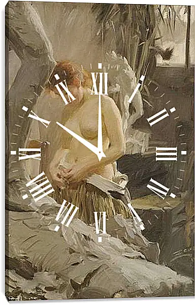 Часы картина - Zorn Anders I Wikstroms Atelje. В мастерской Викстрёма. Андерс Цорн