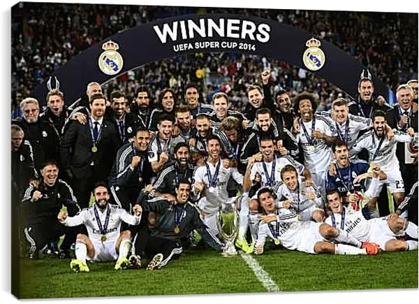 Постер на подрамнике - Победа в суперкубке 2014. Реал Мадрид. Real Madrid