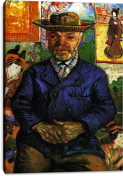 Постер на подрамнике - Portrait of Pere Tanguy 3. Винсент Ван Гог