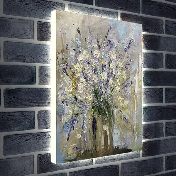 Лайтбокс световая панель - Букет ромашек