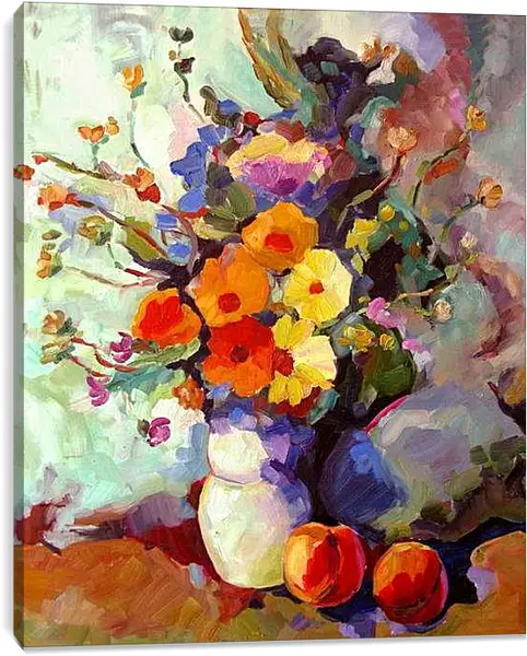 Постер на подрамнике - Букет в вазе