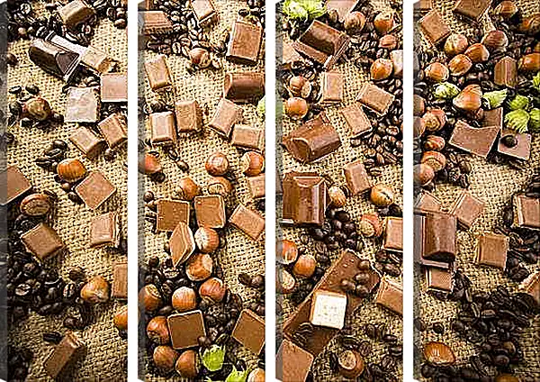 Модульная картина - Шоколад и кофе. Сладкое Изобилие.