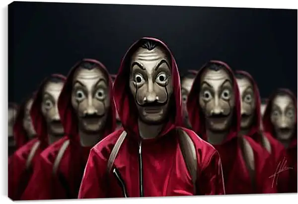 Постер на подрамнике - Бумажный дом. La casa de papel