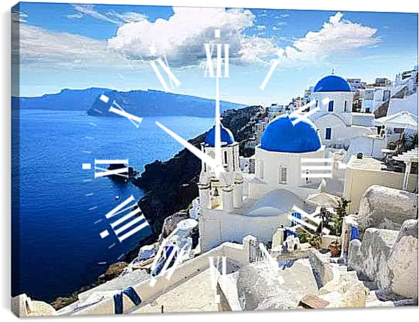 Часы картина - Город у моря