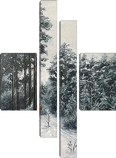 Модульная картина - Зимний пейзаж