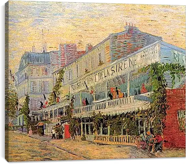 Постер на подрамнике - Restaurant de la Sirene at Asnieres. Винсент Ван Гог