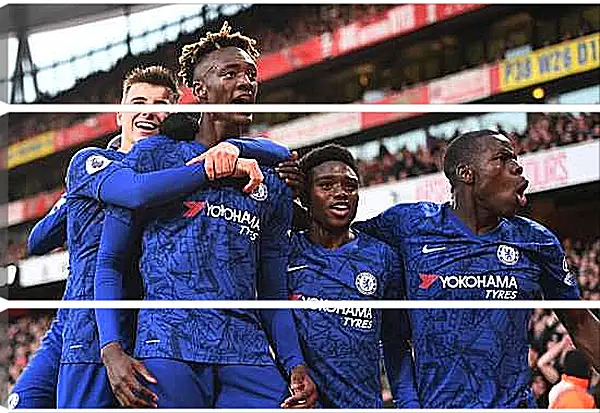Модульная картина - Празднование гола. ФК Челси. FC Chelsea