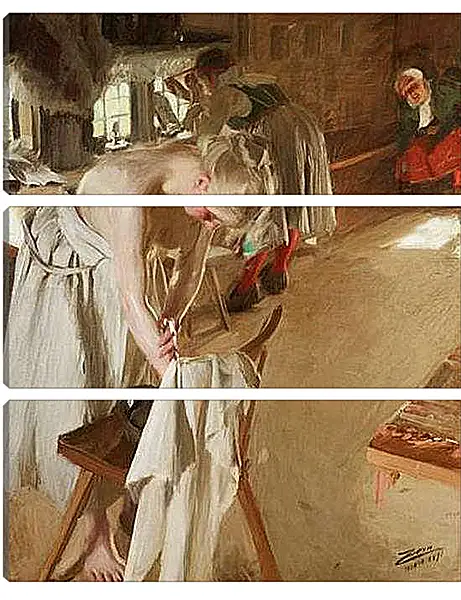 Модульная картина - Sondagsmorgon. Воскресное утро. Андерс Цорн