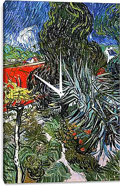 Часы картина - Doctor Gachet s Garden in Auvers. Винсент Ван Гог