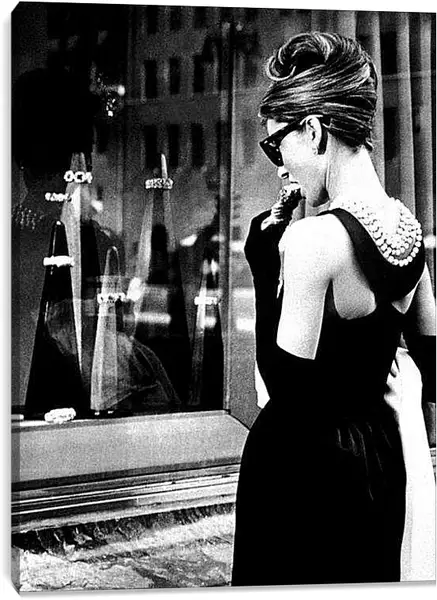 Постер на подрамнике - Завтрак у Тиффани. Одри Хепбёрн