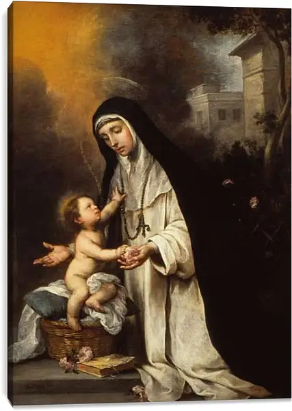 Постер на подрамнике - Святая Роза из Лимы. Бартоломе Эстебан Мурильо
