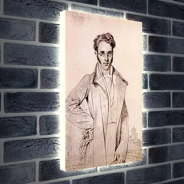 Лайтбокс световая панель - Portrait of Andre Benoit Barreau, called Taurel. Жан Огюст Доминик Энгр