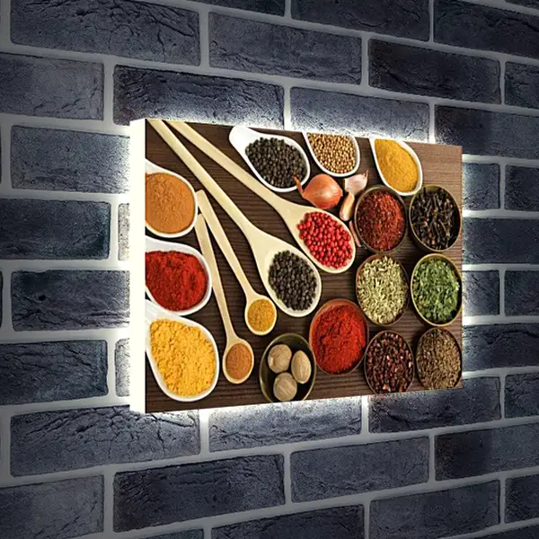 Лайтбокс световая панель - Разные приправы и пряности. Аромат Востока.