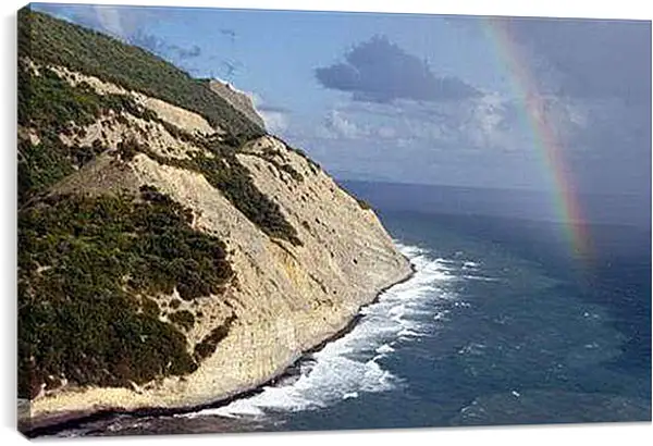 Постер на подрамнике - Радуга на море