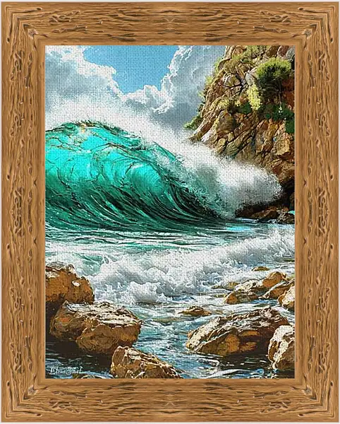 Картина в раме - Wave 16