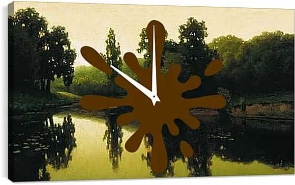 Часы картина - Теплый вечер. Ефим Волков