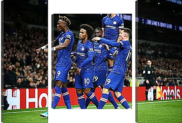 Модульная картина - Празднование гола. ФК Челси. FC Chelsea