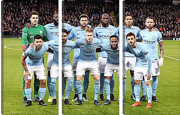 Модульная картина - Фото перед матчем. Манчестер Сити. Manchester City