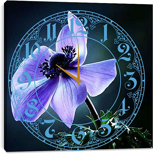 Часы картина - Сиреневый цветок
