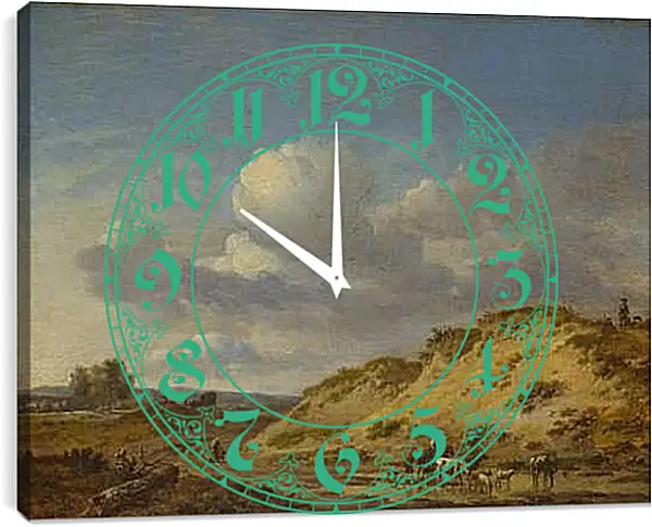 Часы картина - Peasants driving Cattle and Sheep. Ян Вейнантс