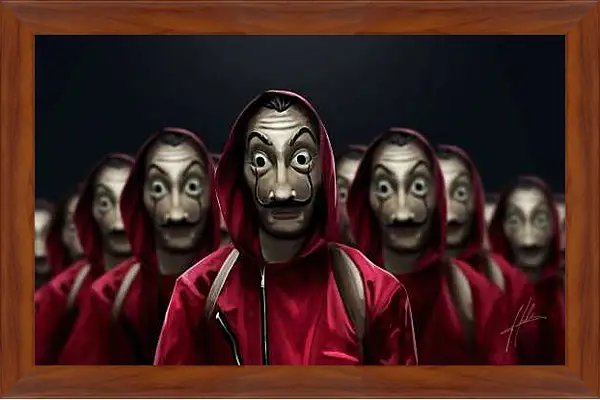 Картина в раме - Бумажный дом. La casa de papel