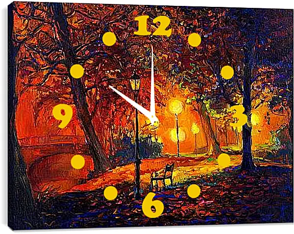Часы картина - Одинокая осень