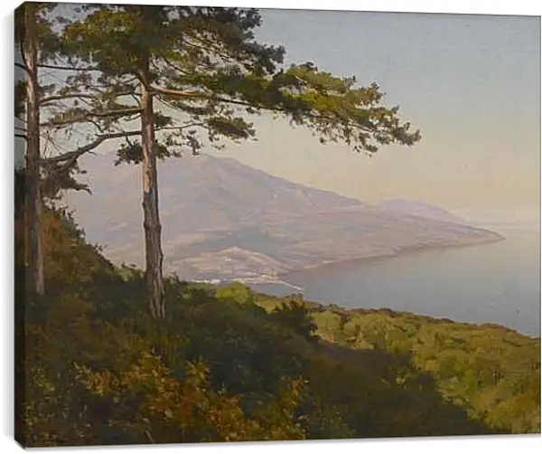 Постер на подрамнике - Вид на Ялту. Иосиф Евстафиевич Крачковский