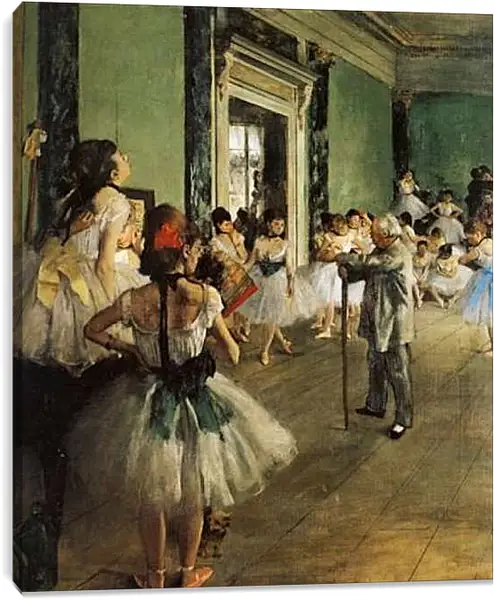 Постер на подрамнике - La Classe de Danse. Эдгар Дега